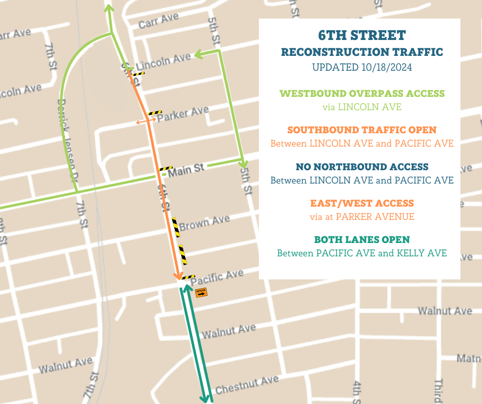 10.18.2024 road work update map