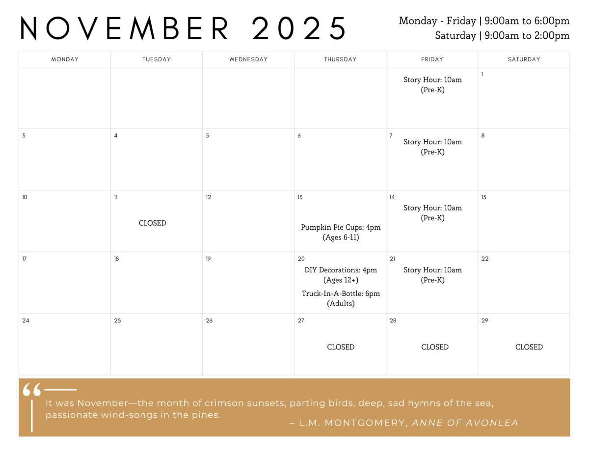 november 2025 opl calendar