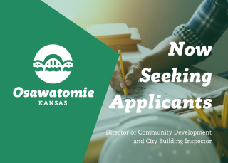 header graphic city of osawatomie now seeking applicants for director of community development