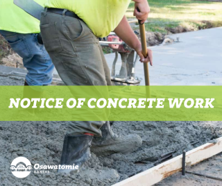Notice of Concrete Work