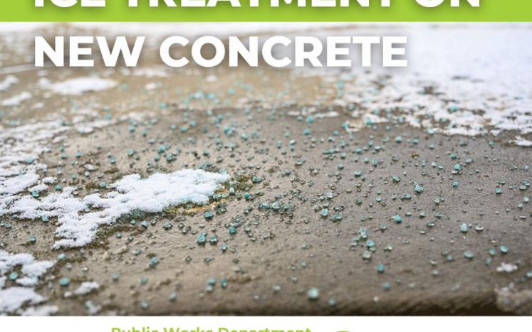 ice treatment on new concrete