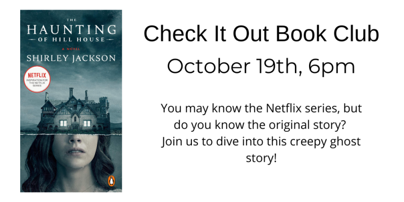 Book Club, October 21st, The Haunting of Hill House
