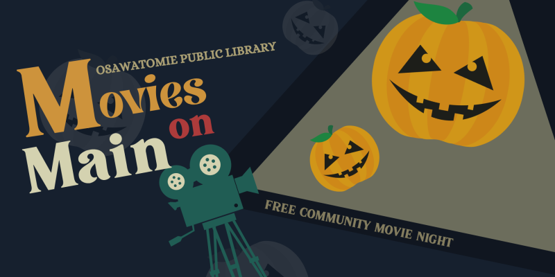 movies on main movies in the park library movie night community park free event flyer halloween casper scream