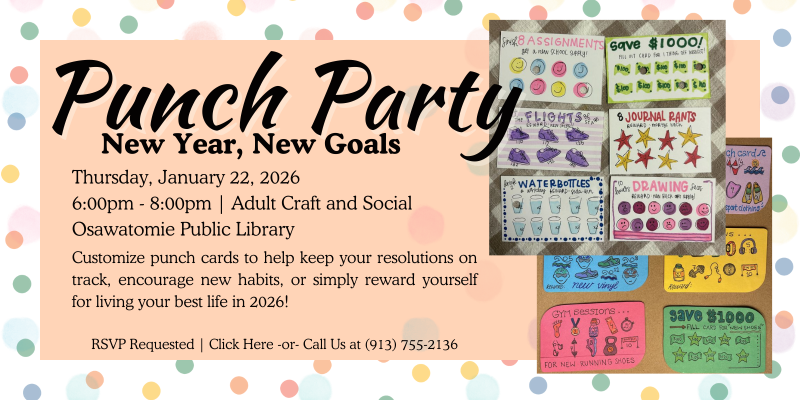 punch party january adult craft/diy night banner image